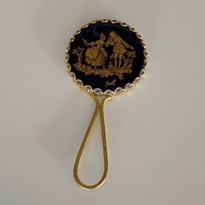 LIMOGES PORCELAIN HAND MIRROR